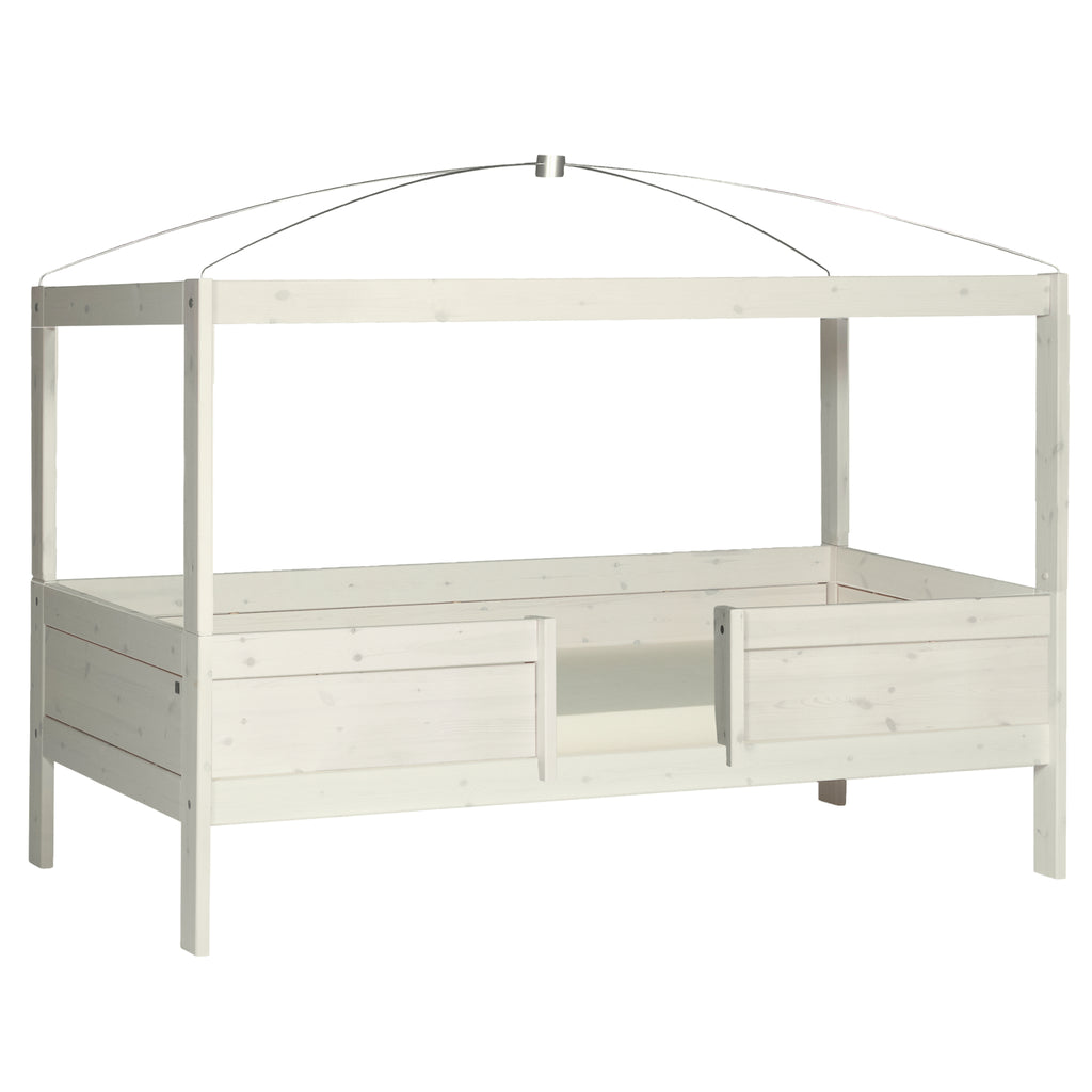 Four Poster Bed (4-in-1), on legs, whitewash