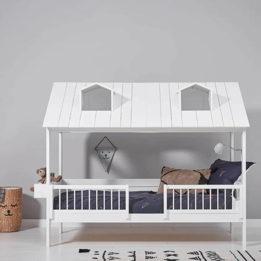 Kids Beach House Bed, single against wall