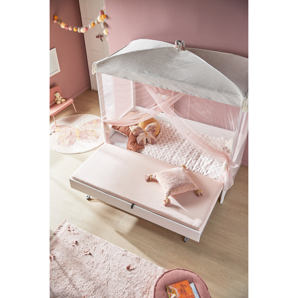 Butterflies Four Poster Bed with Canopy with underbed trundle