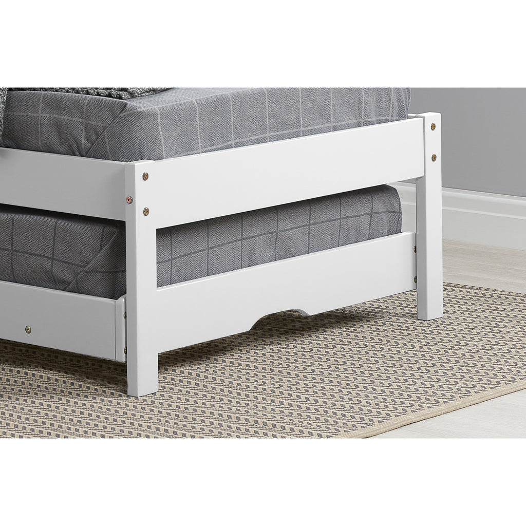 Buxton Guest Bed with Trundle in white, construction detail