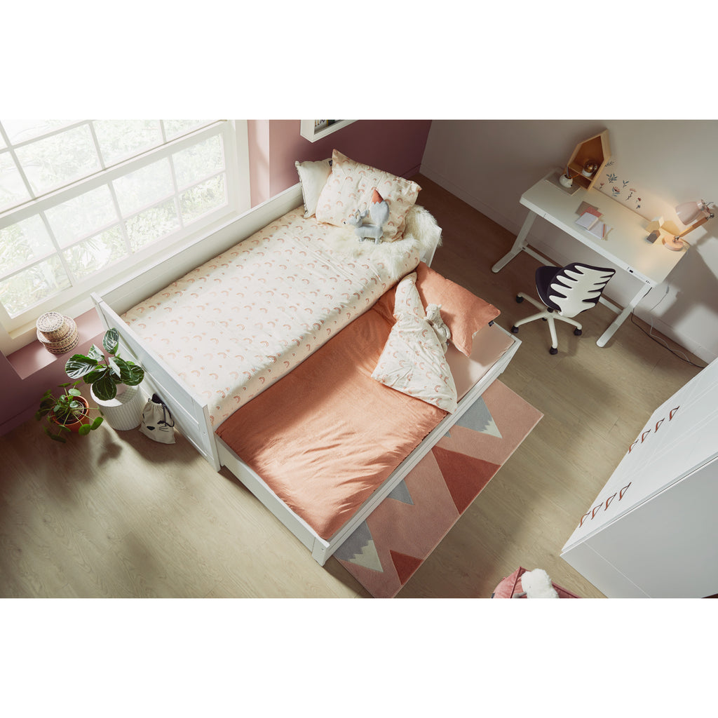 Cabin Bed with Guest Bed Trundle & Storage Drawer, top view