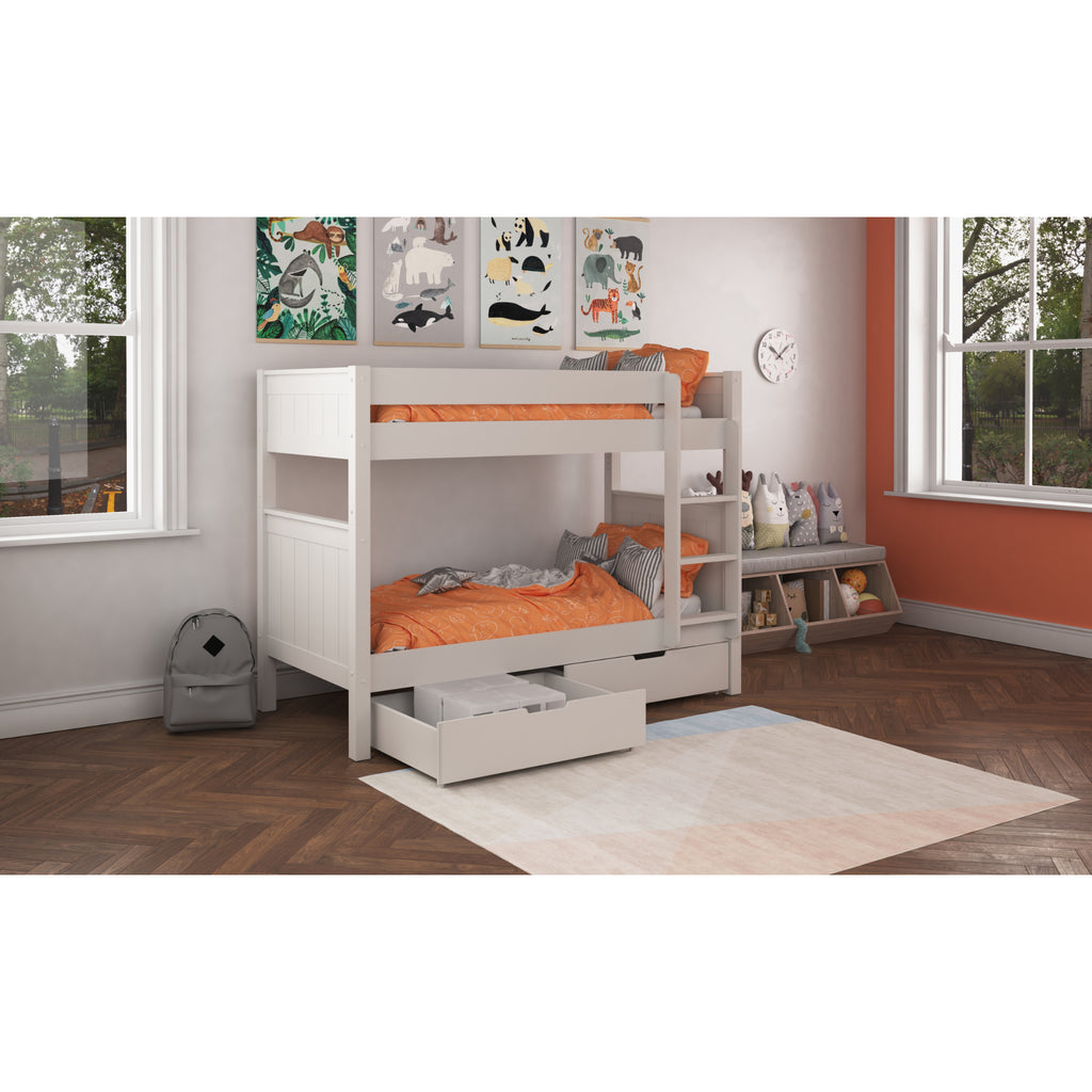 Stompa Classic Separating Bunk Bed with A Pair Of Underbed Drawers white