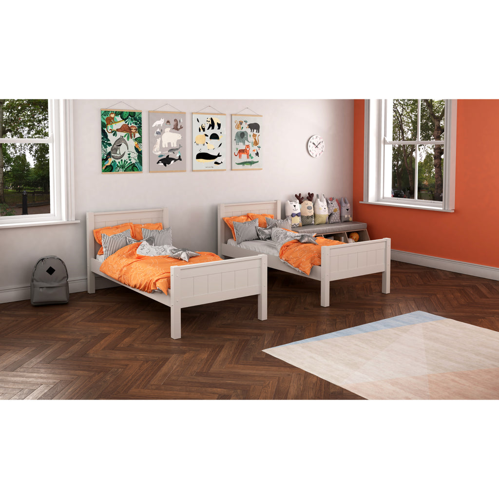 Stompa Classic Separating Bunk Bed with A Pair Of Underbed Drawers white, beds split