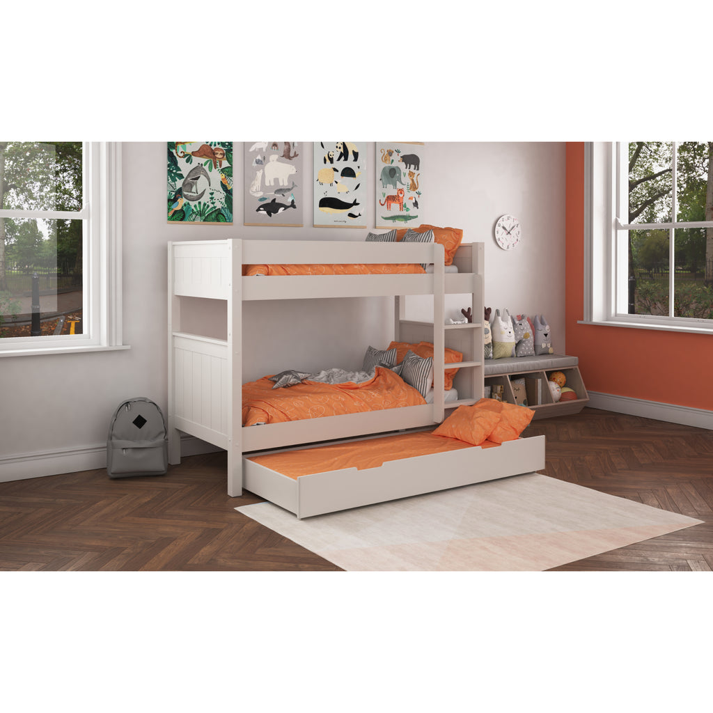Stompa Classic Separating Bunk Bed with Trundle Drawer & Trundle Mattress