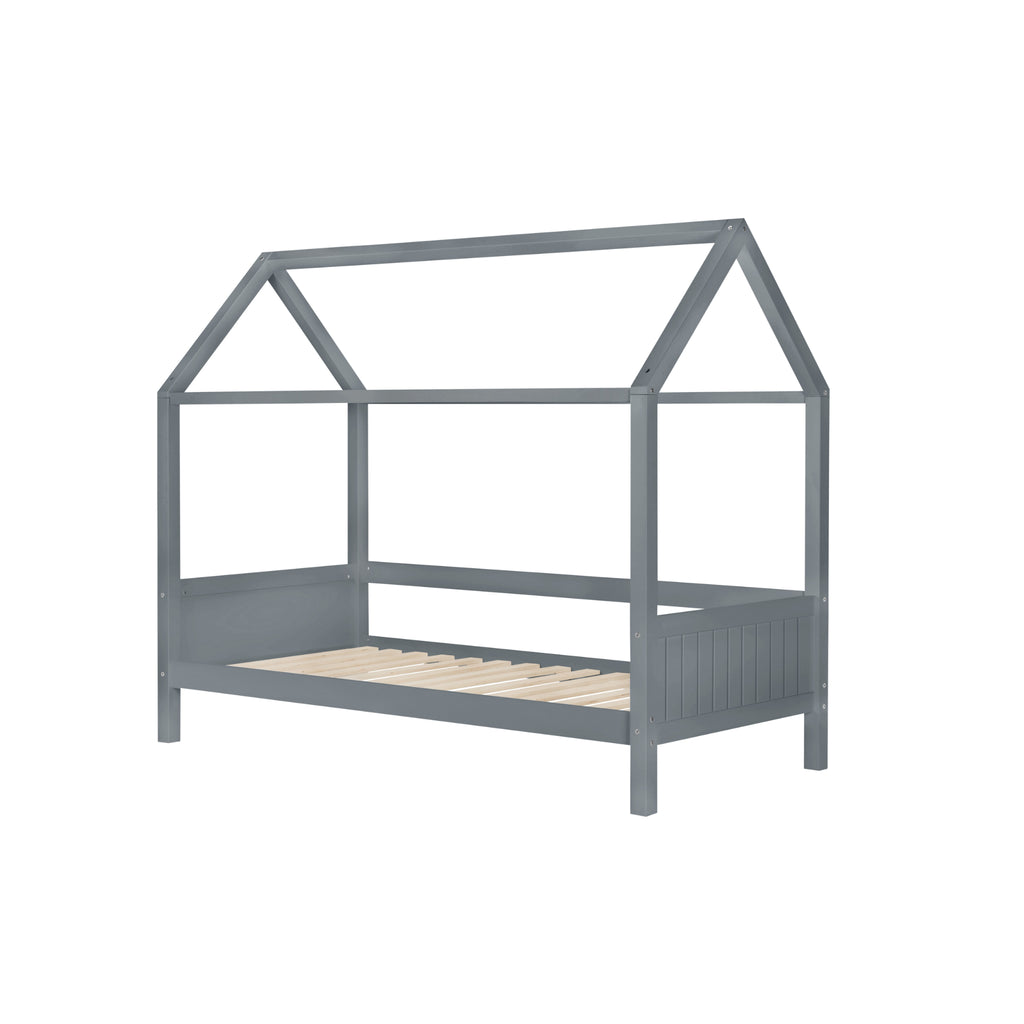Home Pine Montessori Bed in grey on white background