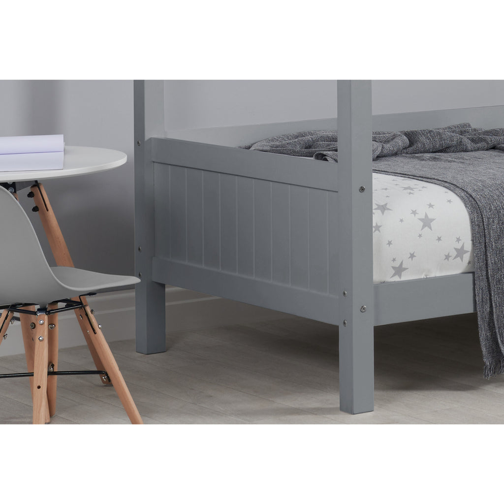 Home Pine Montessori Bed in grey, base detail