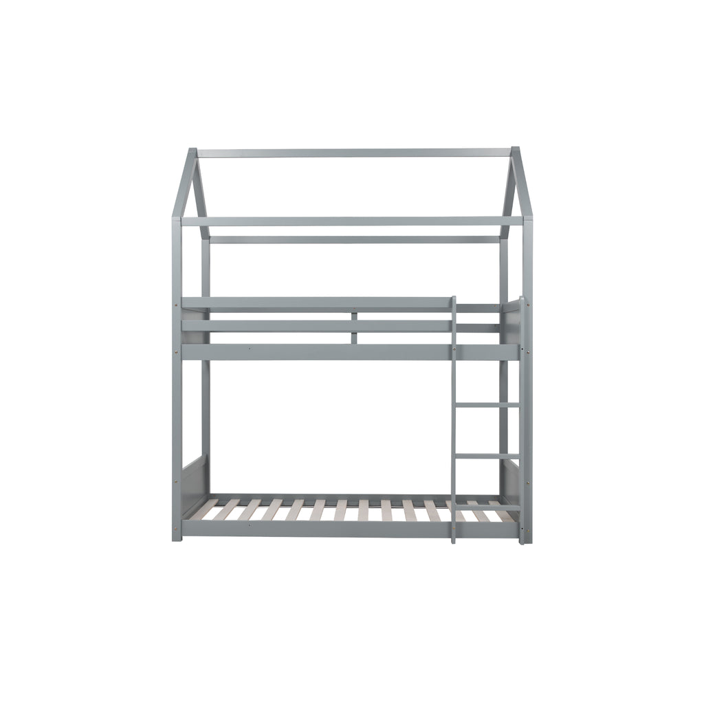 Home Bunk Bed, grey on white background