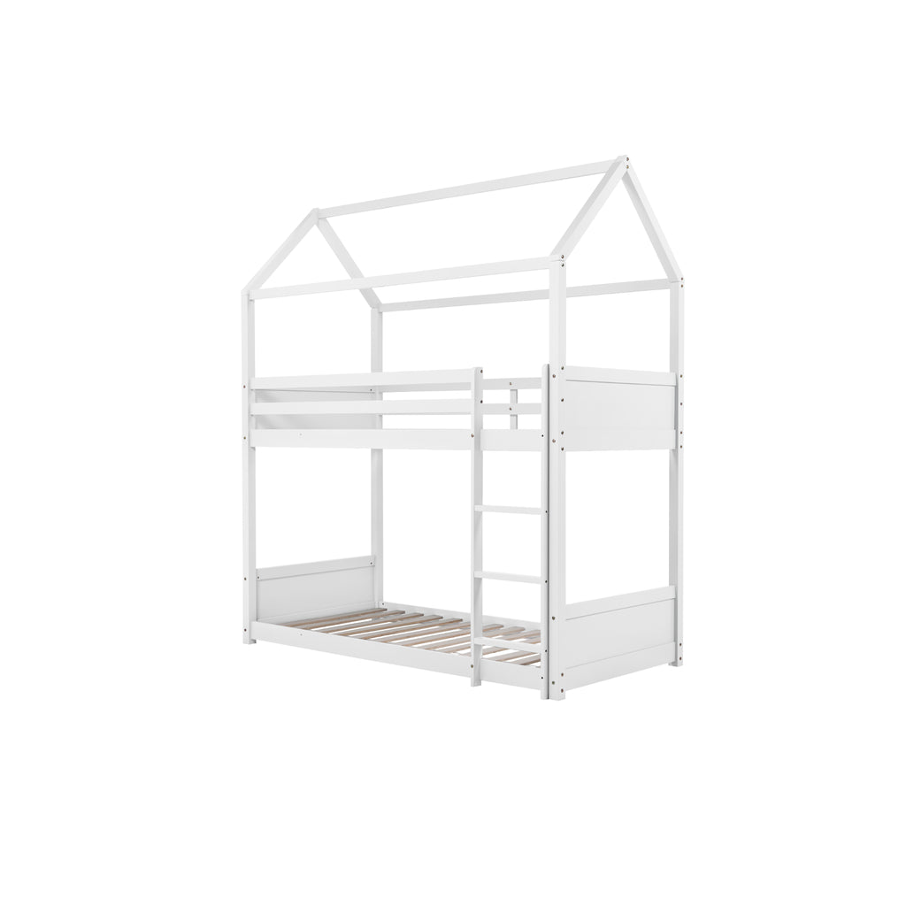 Home Bunk Bed, white on white background