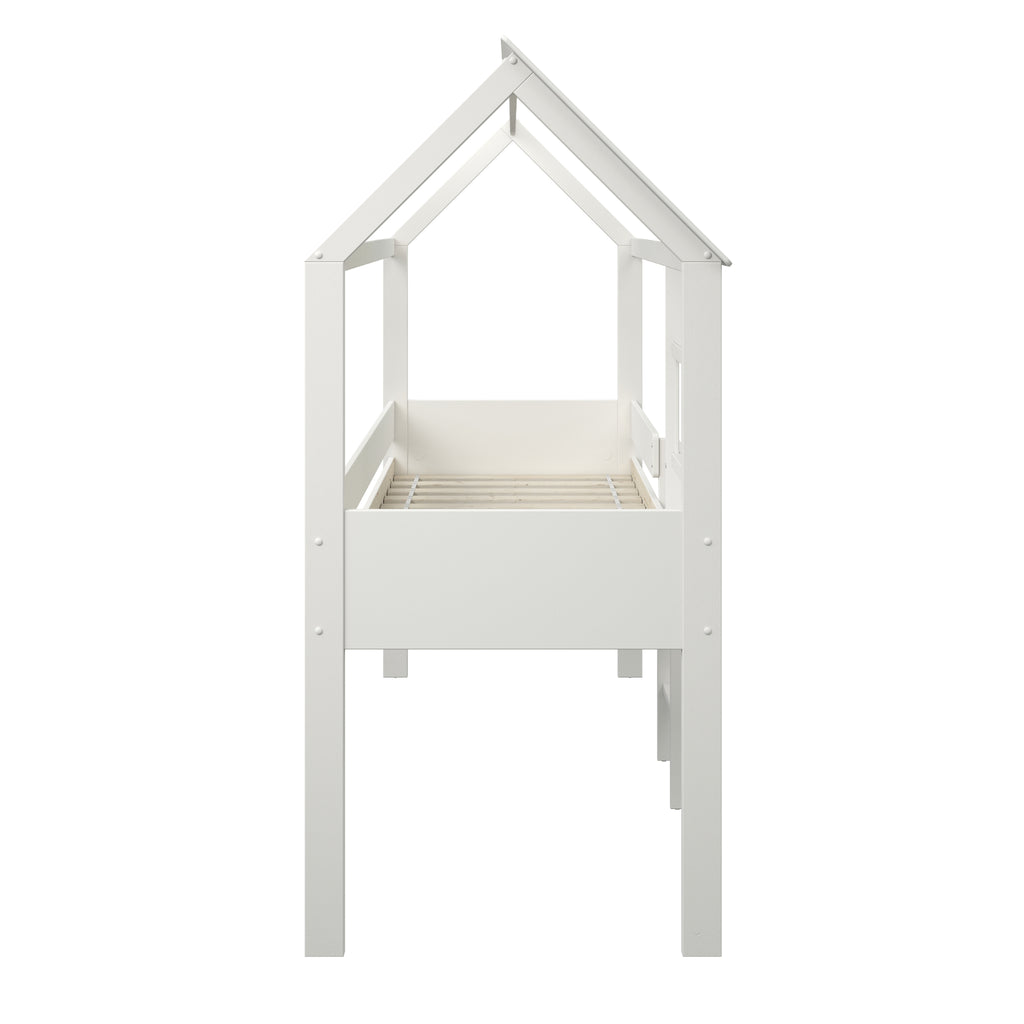 Midi Playhouse Midsleeper on white background, end view
