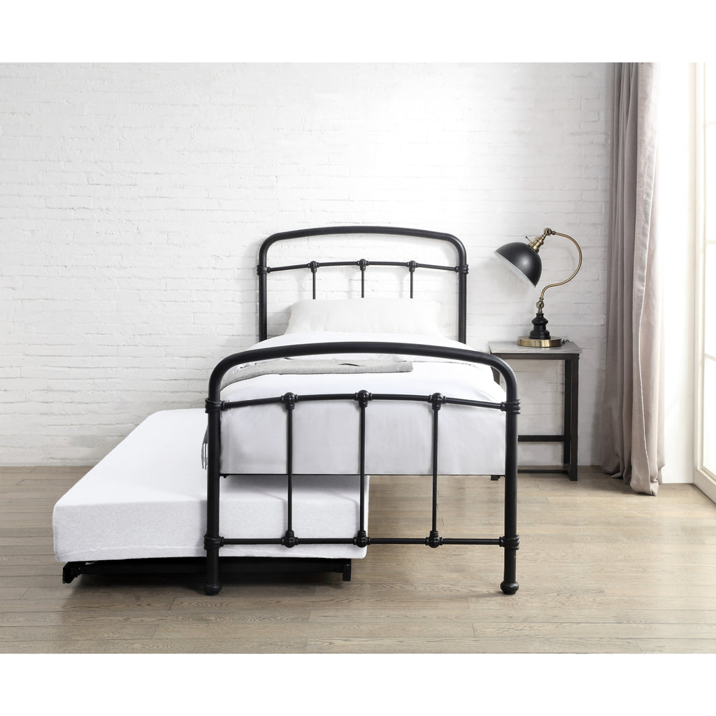 Mostyn Guest Bed with Underbed, black