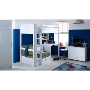 White ends & silver sofabed