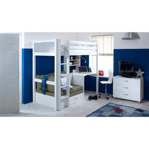 Grey ends & silver sofabed