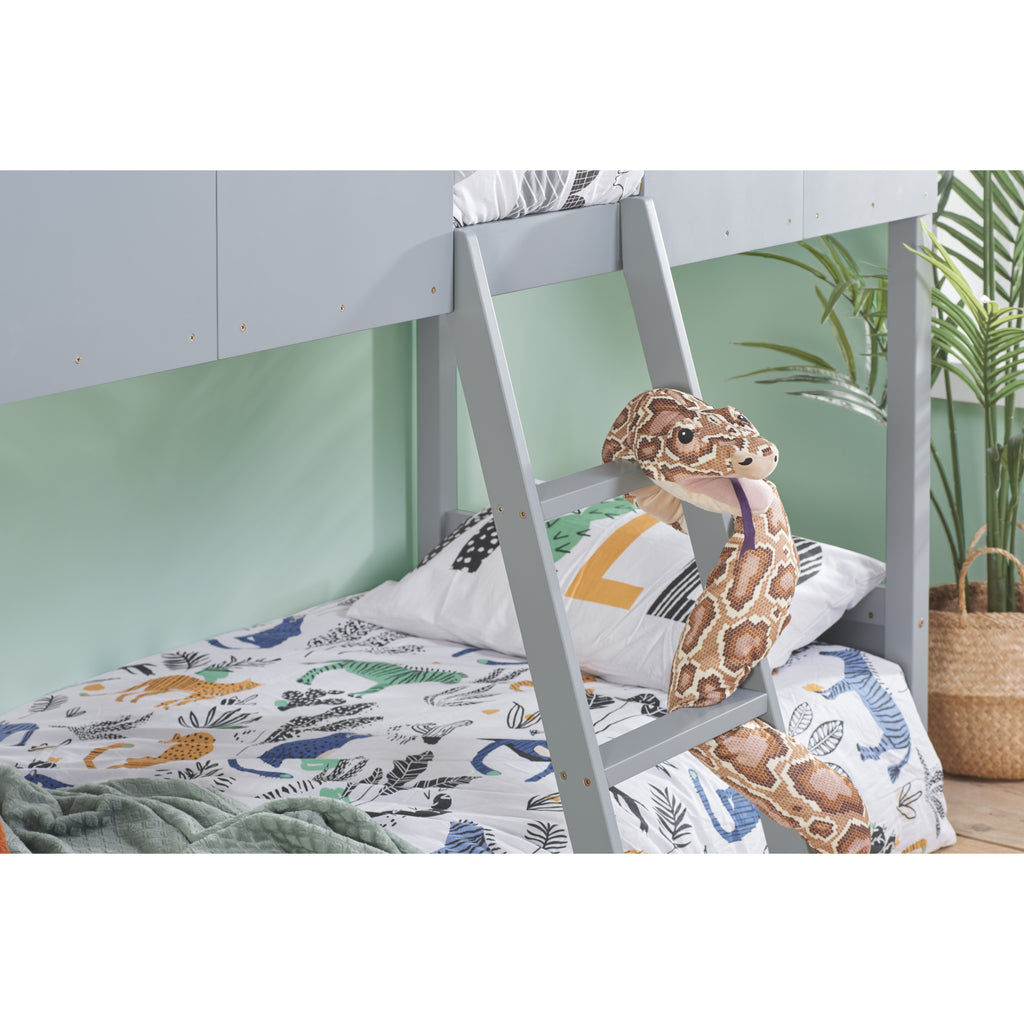 Safari Bunk Bed in grey, ladder detail