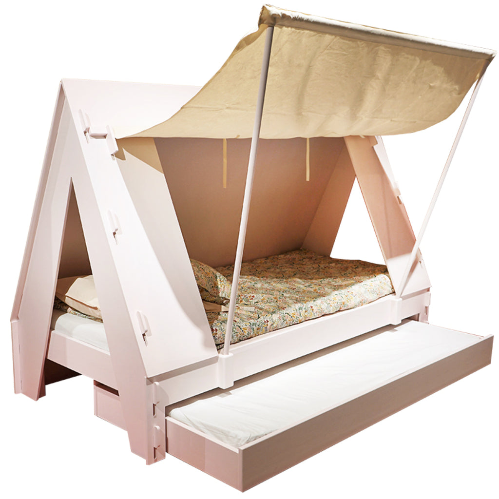 Tent Bed with Trundle, trundle extended