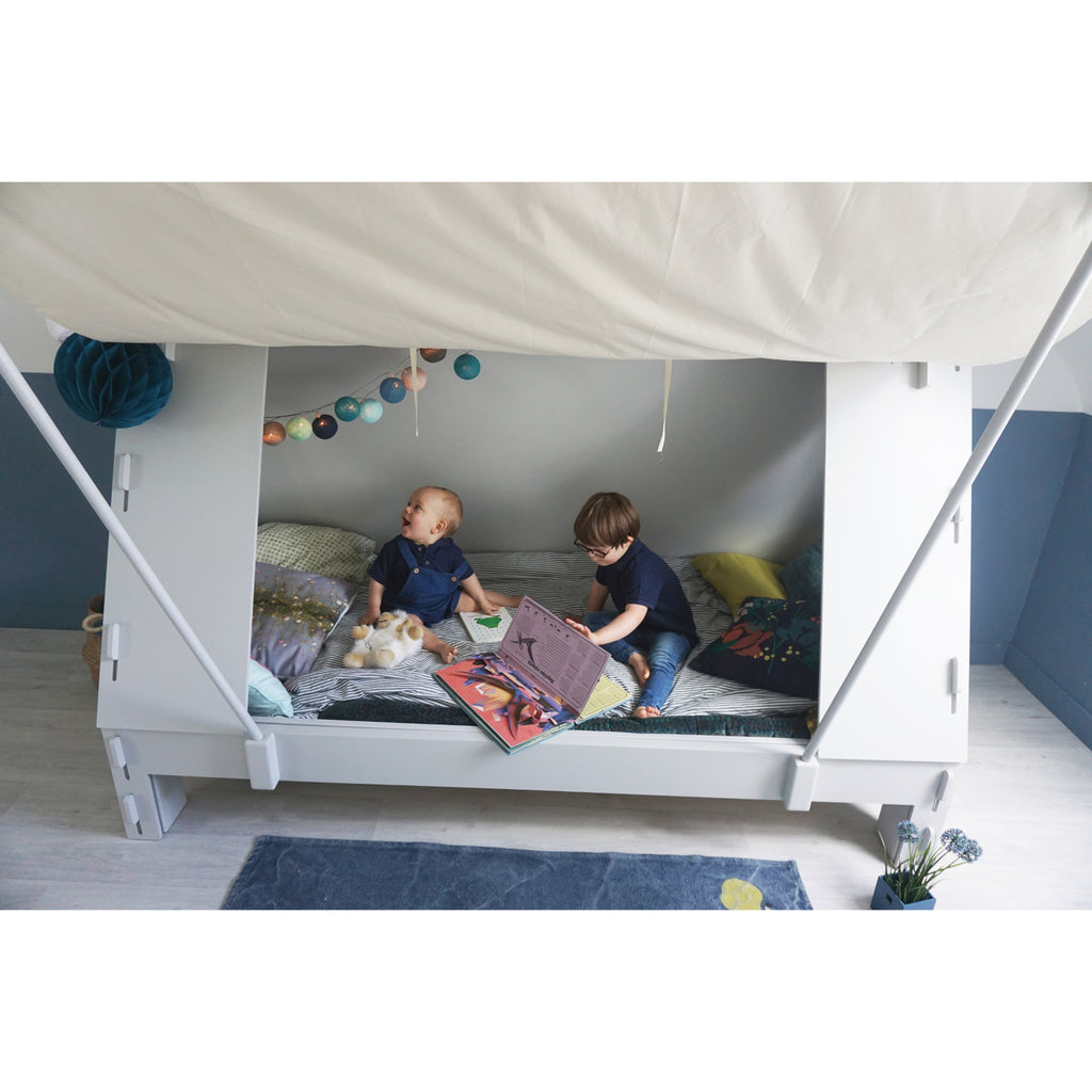 Tent Bed with Trundle wih toddlers playing