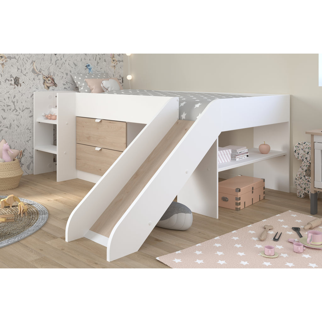 Parisot Tobo Midsleeper Bed with Slide & Storage, alternative view