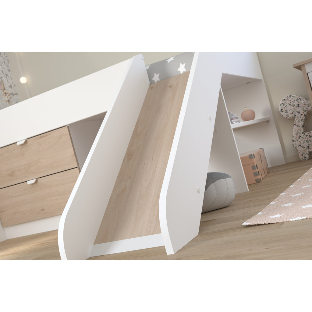 Parisot Tobo Midsleeper Bed with Slide & Storage, slide detail