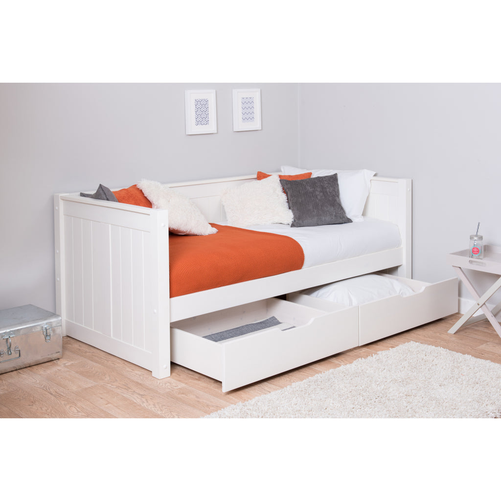 Stompa Classic Daybed with Storage drawers in furnished room, drawers extended