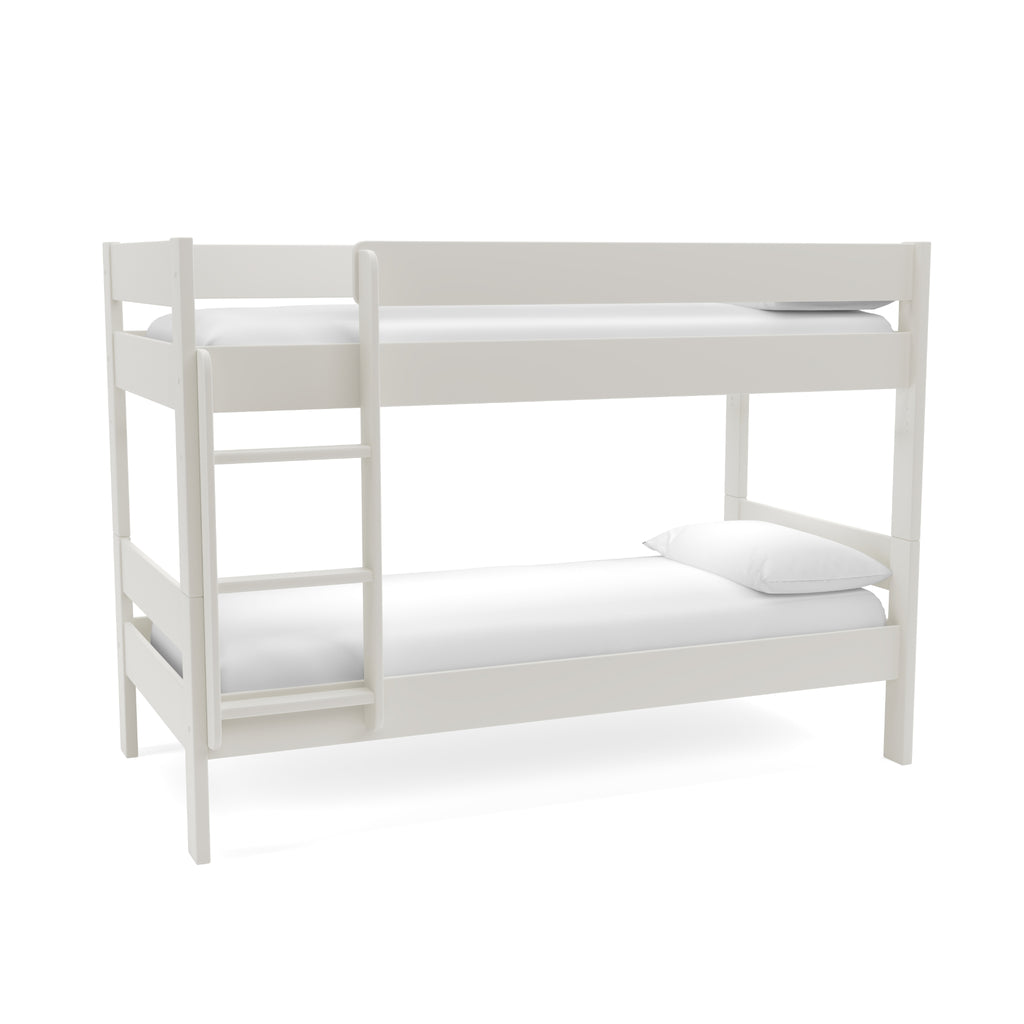 Stompa Compact Separating Bunk Bed in white on white background