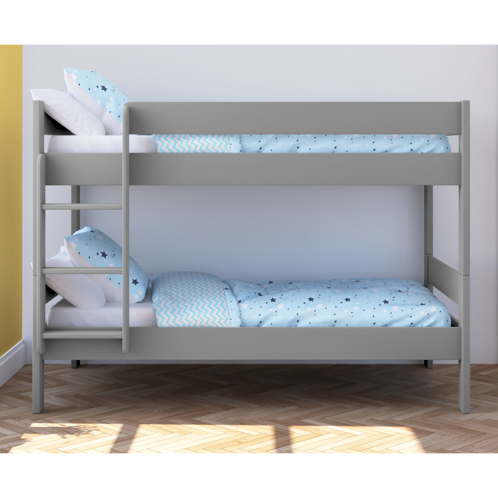 Stompa Compact Separating Bunk Bed in grey in furnished room