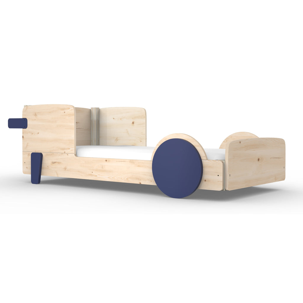Discovery Montessori Bed, blue, angle view