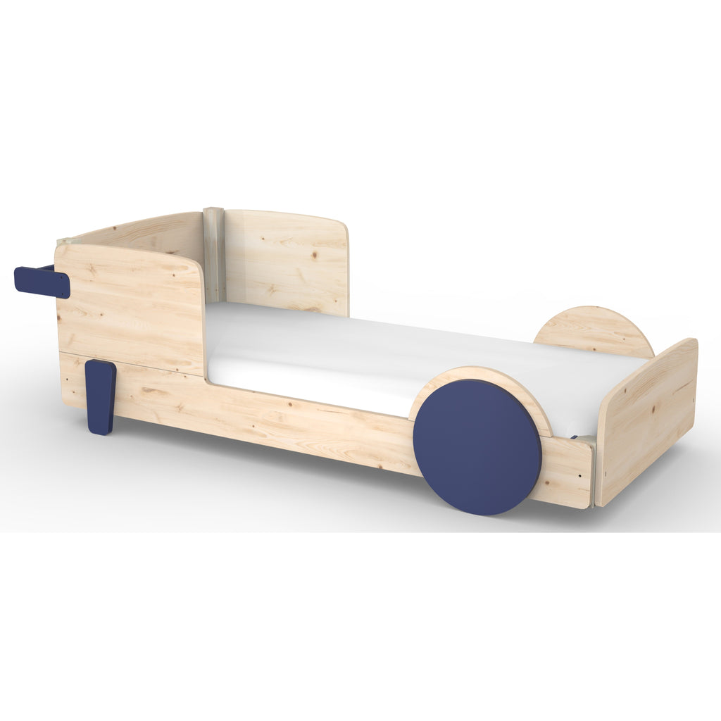Discovery Montessori Bed, blue, high angle