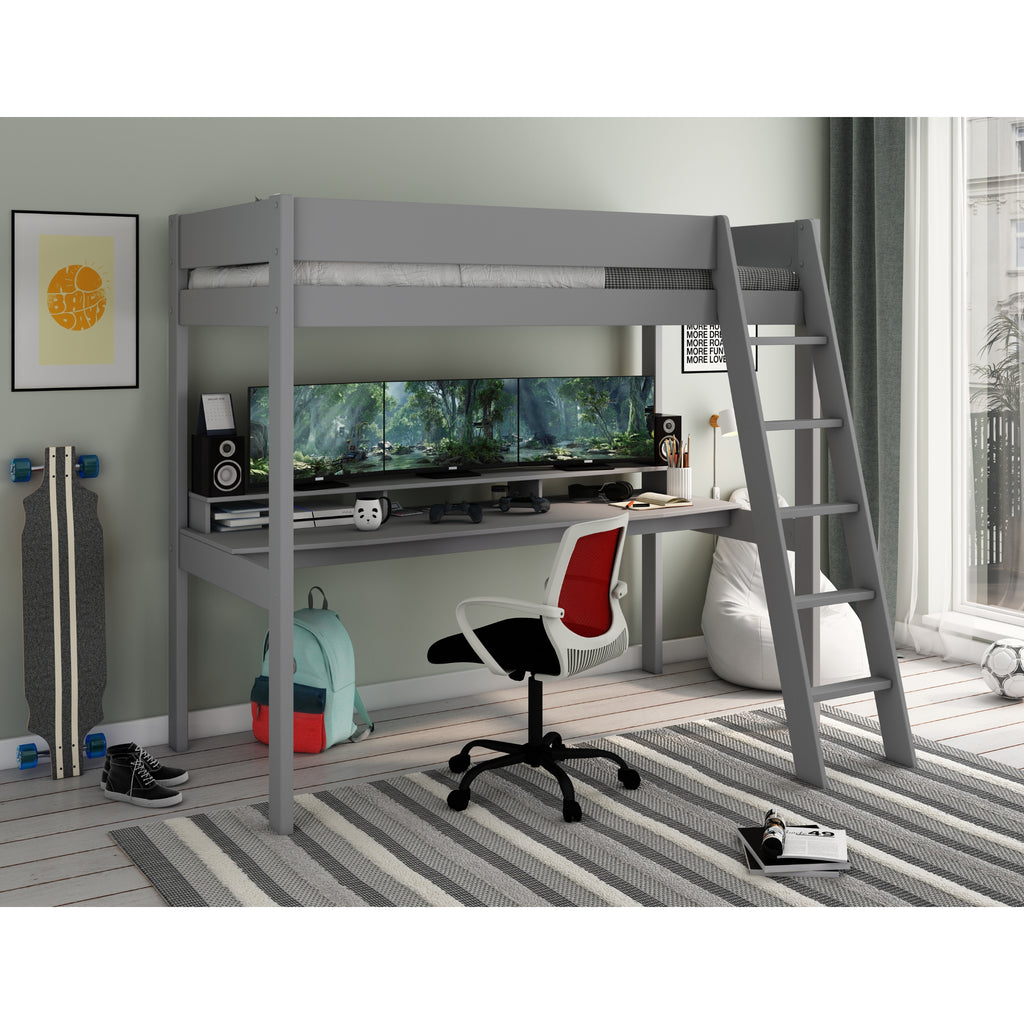 Estella Gaming High Sleeper with Integrated Desk