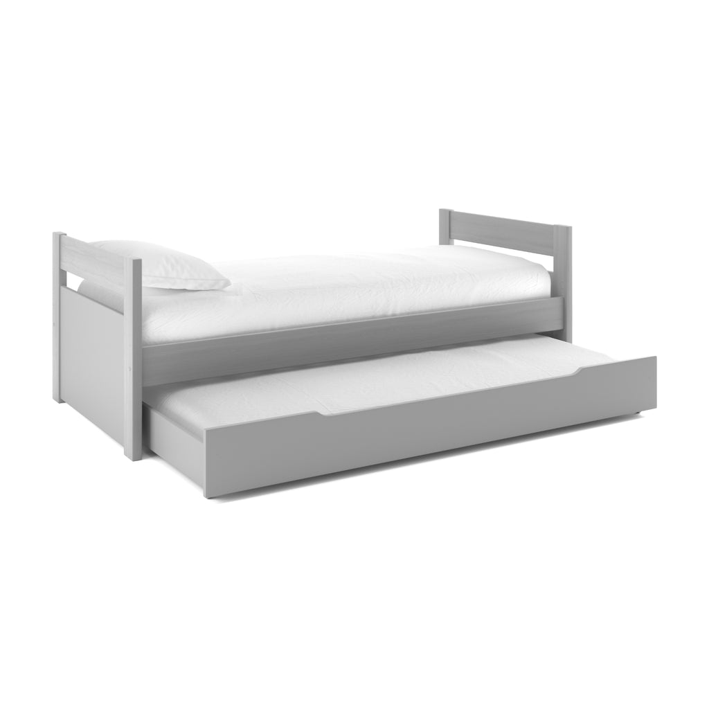 Stompa Uno Cabin Bed with Trundle Drawer in grey on white background