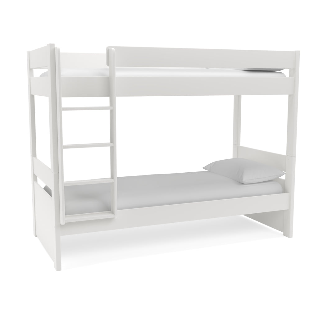 Stompa Uno Separating Bunk Bed in white on white background